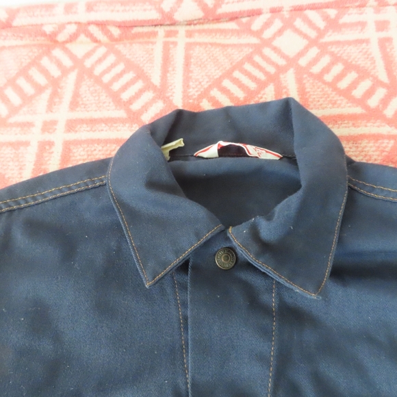 vintage Levi's Blue Snap Button Up jacket - Size 42 60s 70s made in usa - Picture 5 of 7